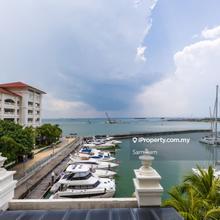Special extra large balcony overlooking Straits Quay's Marina seaview