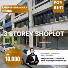 Bandar Menjalara, Kepong 3 Storey Shop Lot For Rent 