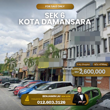 Pju 3sty Shoplot Seksyen 6 Kota Damansara for Sale
