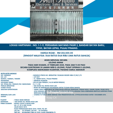 Auction Bandar Bayan Baru Shoplot!! Below Market Price!