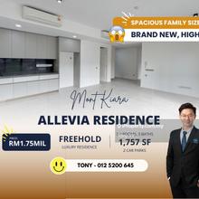 Brand New Cheap Big Size 3 Rooms near Garden School Allevia Mont Kiara