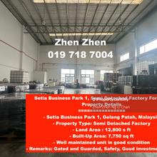 Setia Business Park 1, Semi Detached Factory For Sale, Gated & Guarded
