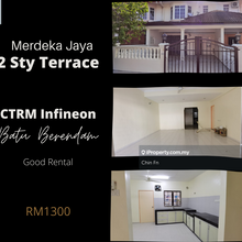Nice House 2 Sty Terrace Merdeka Jaya Infineon Batu Berendam 