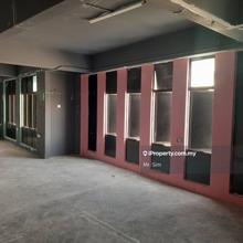 The first floor of a 3 storey corner shop office fronting main road