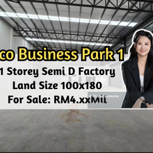Eco Business Park 1, 1 Storey Semi D Factory 100x180, 3 Adjoining Unit