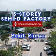 Bukit Rimau Shah Alam Freehold Factory 3-storey 
