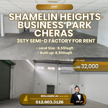 Shamelin Heights Business Park Cheras 3sty Semi-D Factory For Rent 