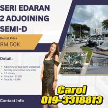 Sri Edaran Corner Unit Adjoining of Semi Detached Factory For Rent