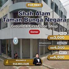 Shah Alam, Taman Bunga Negara Ground & 1st Floor Shop for Rent