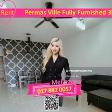 Permas Jaya Permas Ville Apartment Fully Furnished 3bed Nice Design
