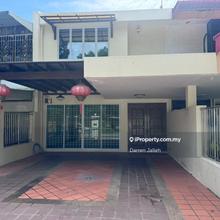 Double storey terrace house upstairs concrete for sale 