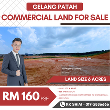 Gelang Patah 6 Acres Agriculture zoning Commercial Land for Sale