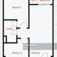2 rooms type unit for rent. Brand new unit.