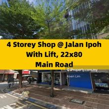 Main Road Jalan Ipoh, 4 Storey with Lift, Freehold 