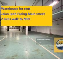 Warehouse for Rent at Jalan Ipoh comes with utilites and security