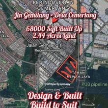 Detached Factory @ Jalan Gemilang, Taman Desa Cemerlang, Ulu Tiram