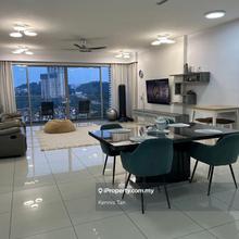 Spacious living hall & dining area, unit facing cozy park view