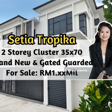 Setia Tropika, 2 Storey Cluster 35x70, Brand New, Gated Guarded, 5 Bed