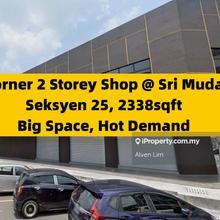 Corner Sri Muda, New Shop, Big Place, 2338 sqft