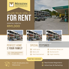 2nd Floor Shop Lot - Jalan Raja Uda - High Visibility - Butterworth 