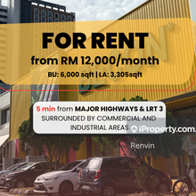 Facing New LRT 3 - 1.5 Storey Link Factory @ Glenmarie For Rent