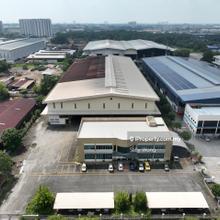 Shah alam 4.5acre land detached factory 1600amps 3 set overhead cranes