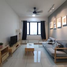 Parc 3, 2 rooms, fully furnished, near MRT, facing park, non-bumi lot