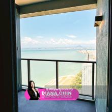 Nice partially furnished unit with sea, Komtar and Georgetown view