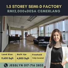 Taman Perindustrian Cemerlang , 1.5 Storey Semi-Detached Fty For Rent