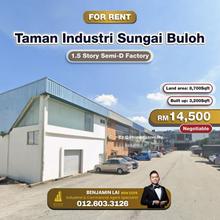 Taman Industri Sungai Buloh 1.5 Story Semi-D Factory For Rent