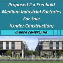 Desa Cemerlang Newly Detached Factory / La2.5 acres / Medium Inds
