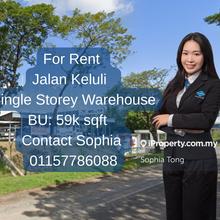 Single storey warehouse for rent