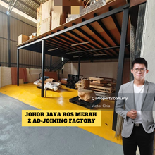 Cheap Johor Jaya Ros Merah 2 Unit Ad-Joining Factory Only Rm4.8mil