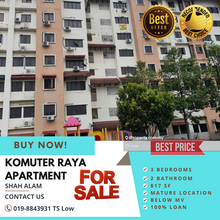 Komuter Raya Apartment @ Shah Alam Seksyen 19 for Sale