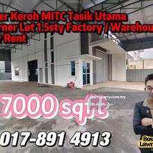 Ayer Keroh Tasik Utama Corner Lot 1.5sty Factory / Warehouse For Rent 