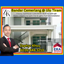 Bandar Cemerlang At ulu Tiram Townhouse for Rent