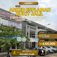 Arked Esplanad Bukit Jalil 2.5sty Shop For Sale / Rent 