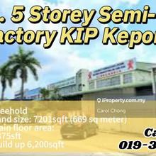 Kepong Industrial Park 1.5sty Semi Detached Factory for Sale