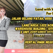 Land with Warehouse For Rent Jalan Gelang Patah