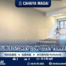 Cahaya Masai Double Storey Low Cost Terrace for Sale