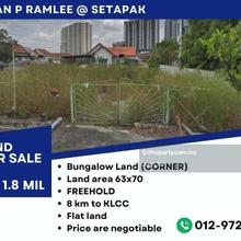 Freehold, corner and flat land