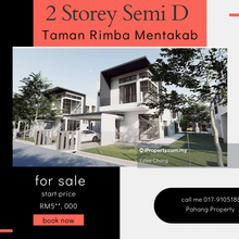 Full Loan 2 Storey Semi D Taman Rimba, Mentakab, Pahang 