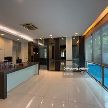 Guarded 3 storey zero lot bungalow with pool renovated fully furnished