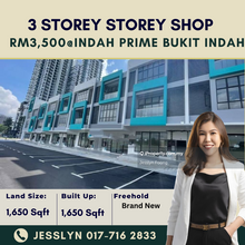 Indah Prime, Bukit Indah ,3 Storey Shop Lot For Rent