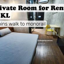 Private Master Bedroom for rent in KL City centre