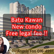 Batu kawan new condo, free partial furnish and free agent fee !!