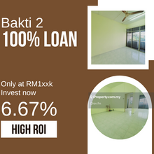 Good 6.67% roi Freehold 100% Full Loan Apartment Bakti 2 Bukit Cina