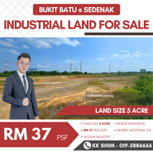 Bukit Batu @ Sedenak 5 Acres Industrial Land for Sale