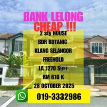 Bank Lelong Freehold 2 Storey House Bandar Botanic Klang Selangor