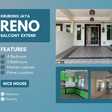 Fully Extend Balcony Car Porch 2 Sty Terrace House Krubong Jaya 